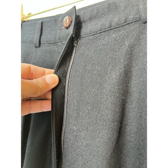 J Crew sz 6 High Rise Italian Merino Wool Black Pleated Front Slacks Dress Pants - Picture 7 of 12